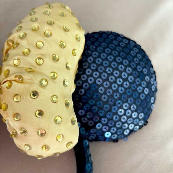 Disney Navy and Gold Minnie Mouse Ears Headband- Child Size - Picture 4 of 9